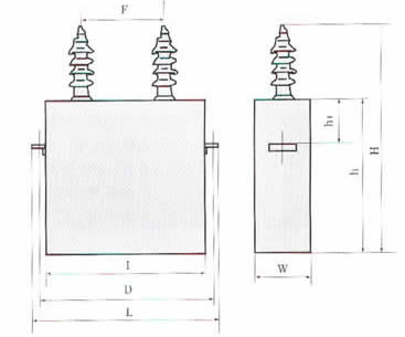 BWF型高压并联电力电容器尺寸图