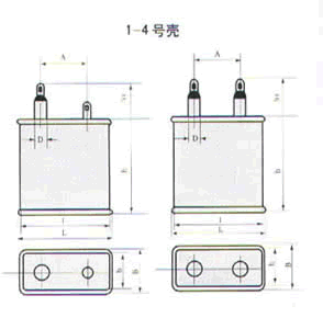 CH82型高压密封复合介质电容器尺寸图