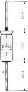 CA306型180℃非固体电解质固定钽电容器尺寸图