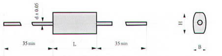 CLS20A型金属化聚酸酯膜介质电容器尺寸图
